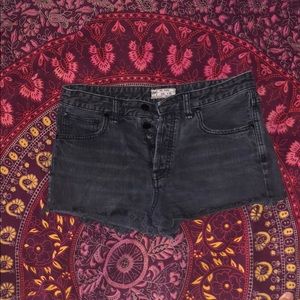 Free People Button Up High Waisted Shorts